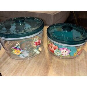 NWT Pioneer Woman Sweet Romance 2 Piece Treat Container Set